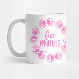 Baby five month milestone for girl Mug